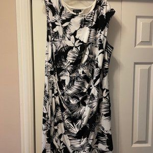 Cream and black dress